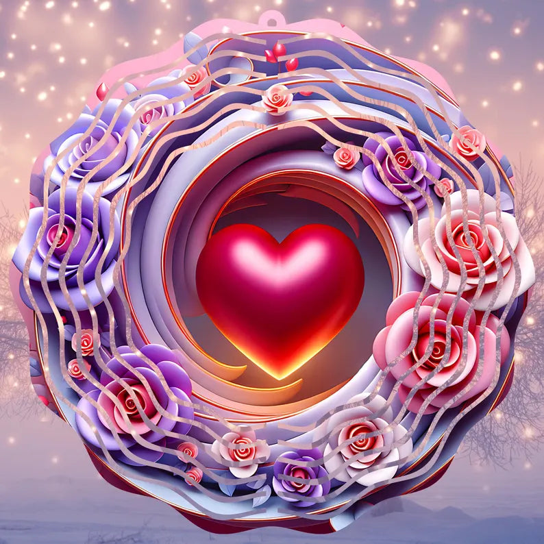 Red Heart Swirl Spinner