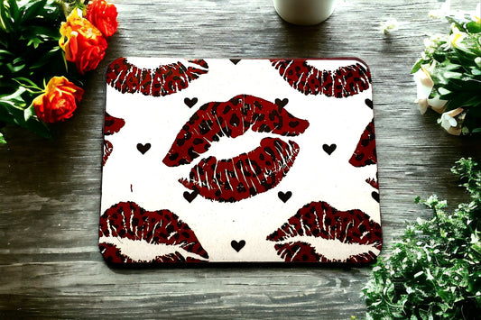 Red Lips Black Hearts Magnet