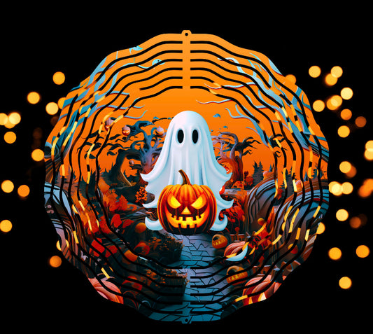 Ghost & Pumpkin Spinner