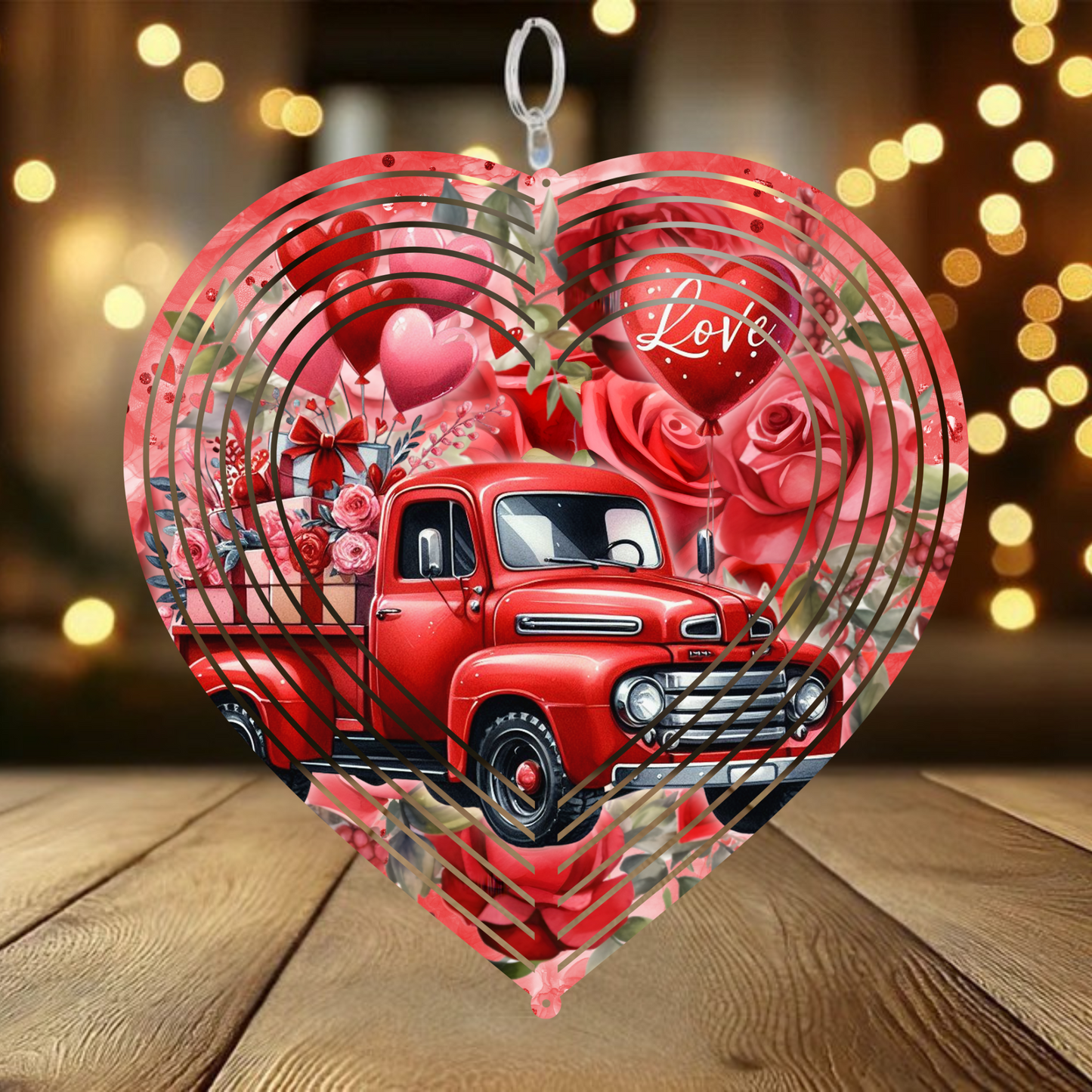 Red Truck Heart Spinner