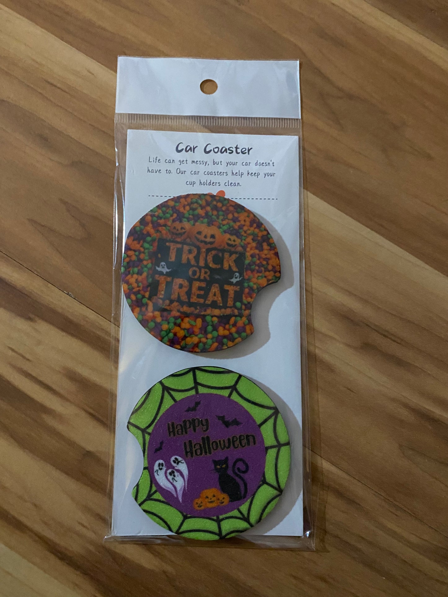 Fall & Halloween Car Coasters