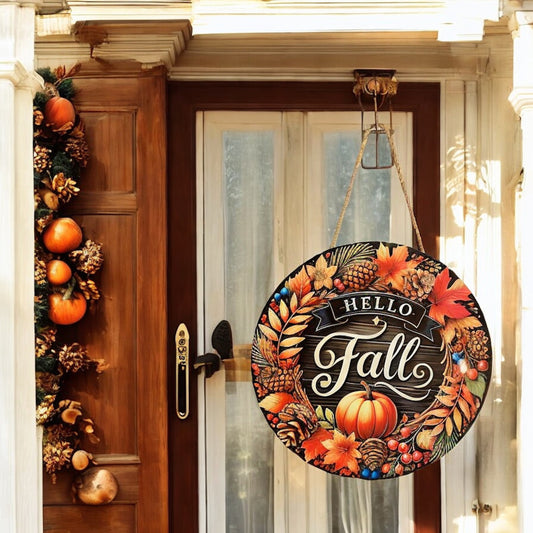 Fall Leaf Door Sign