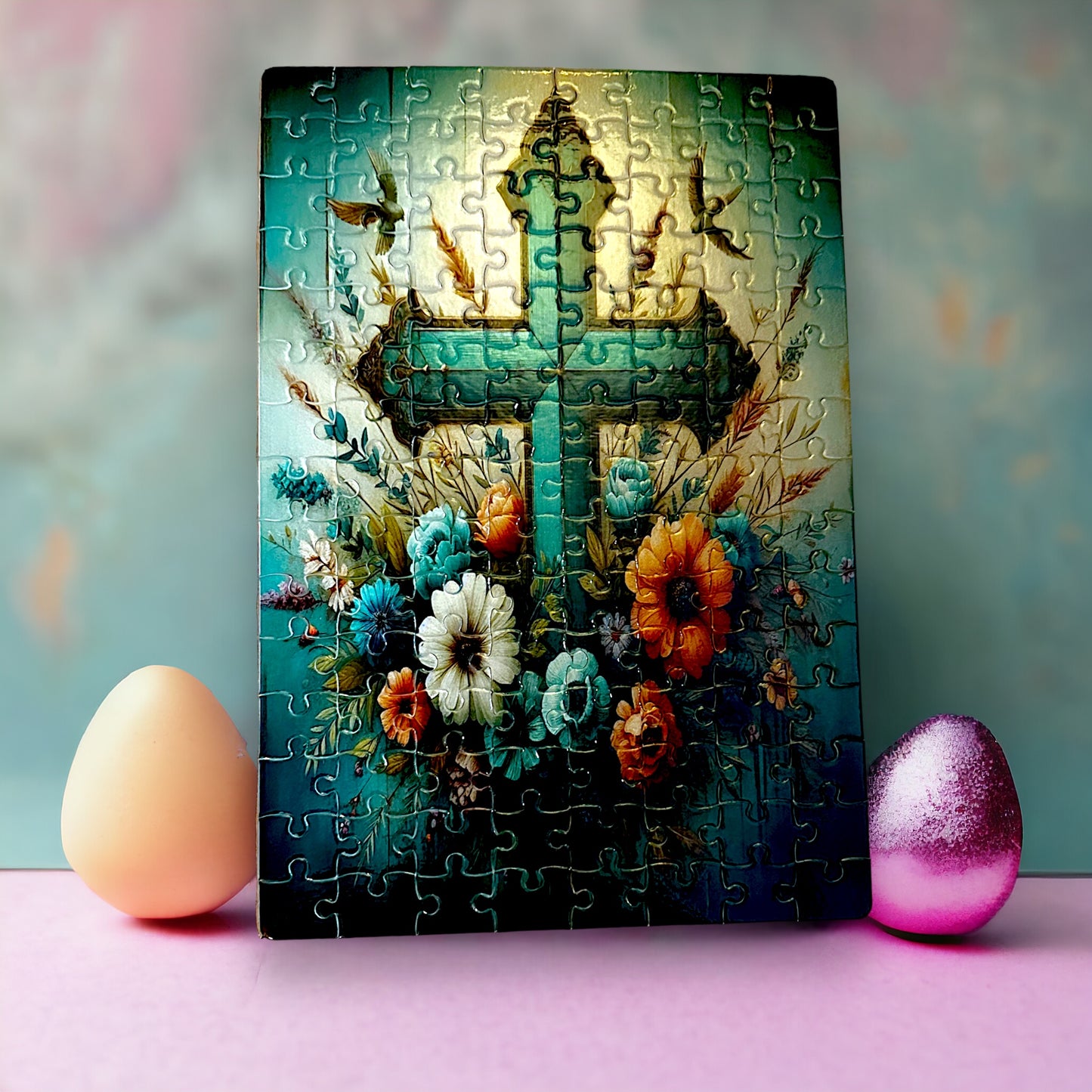 Turquoise Easter Cross