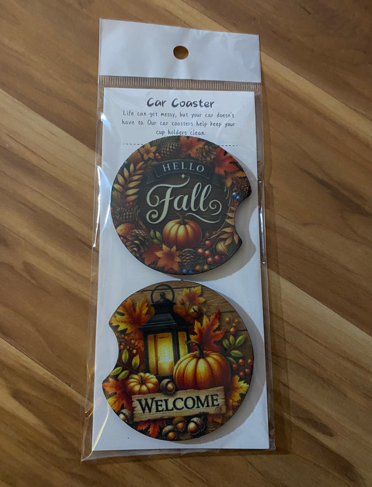 Fall & Halloween Car Coasters