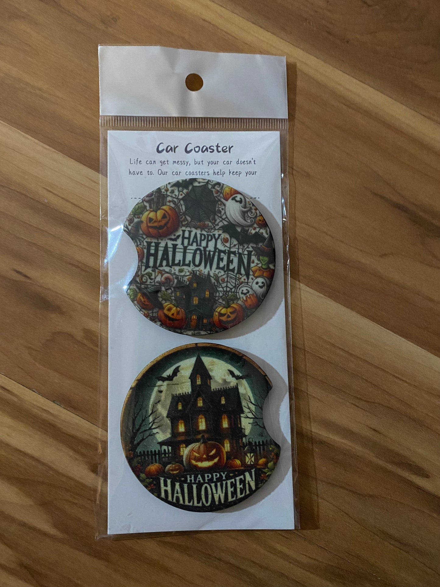 Fall & Halloween Car Coasters