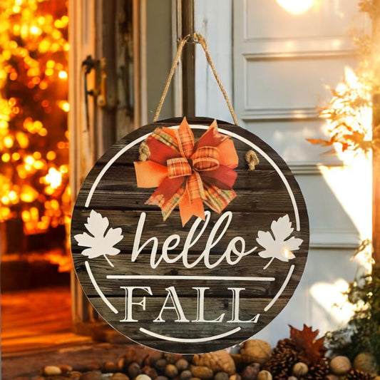 Hello Fall Door Sign