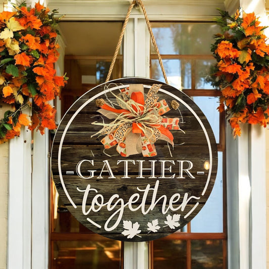 Gather Fall Door Sign