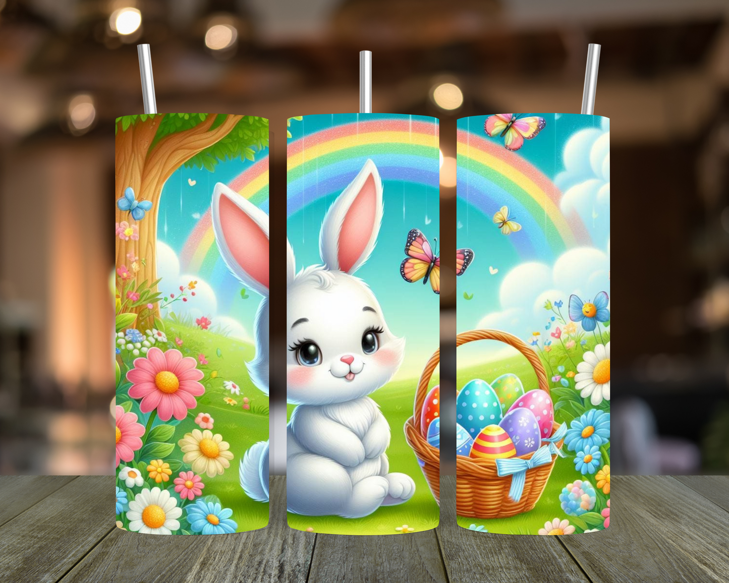 Rainbows & Bunnies Tumbler