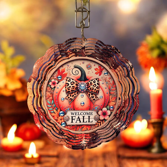 Welcome Fall Wind Spinner