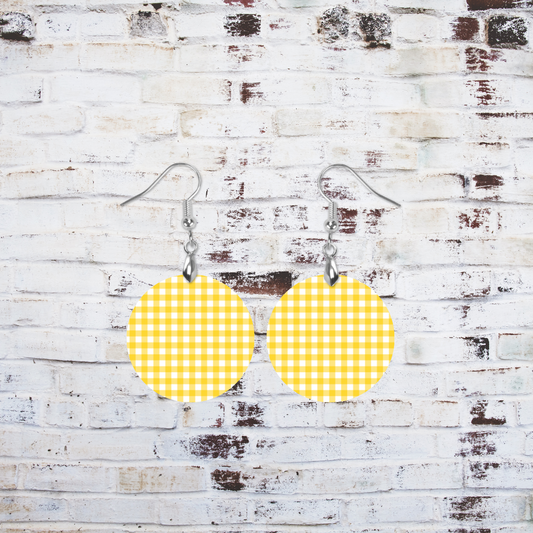 Round Yellow Gingham