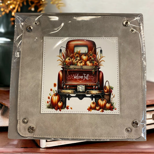 Red Fall Truck Entry Way Tray