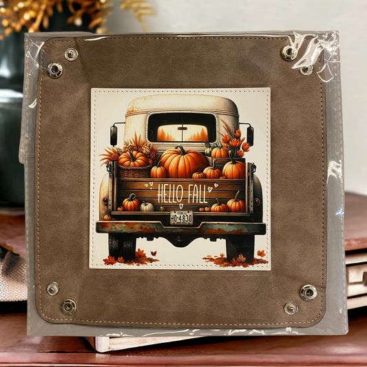 Hello Fall Truck Entry Way Tray