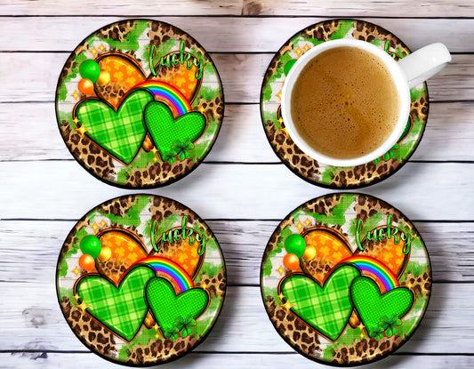 Shamrock Hearts Coasters