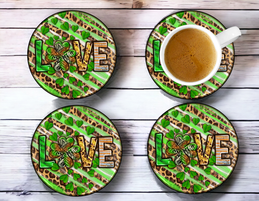 Shamrock Love Coasters