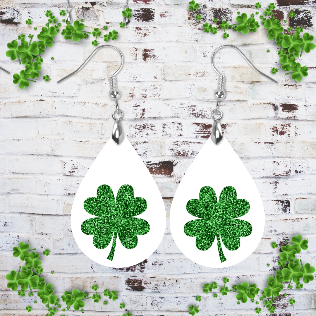 Teardrop Shamrock on White